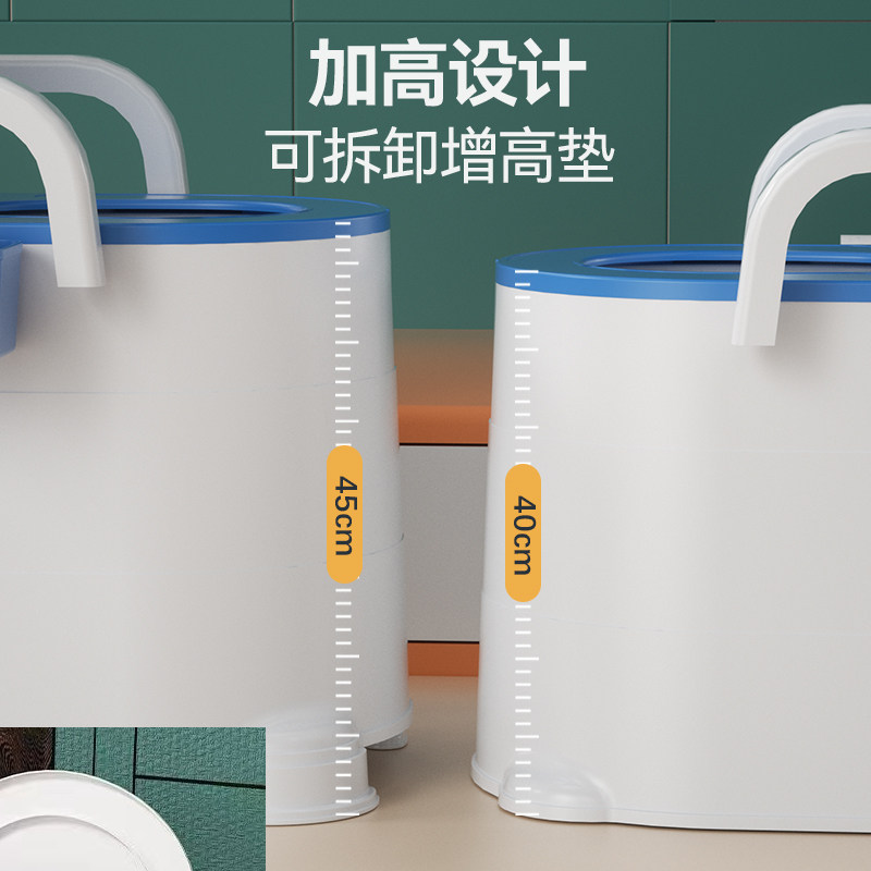 老人家用可移动马桶坐便器老年病人孕妇防臭便携式室内成人座便椅