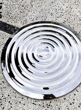 抽象不锈钢水纹波浪纹水滴纯手工雕塑落地摆件户外艺术水景装饰品