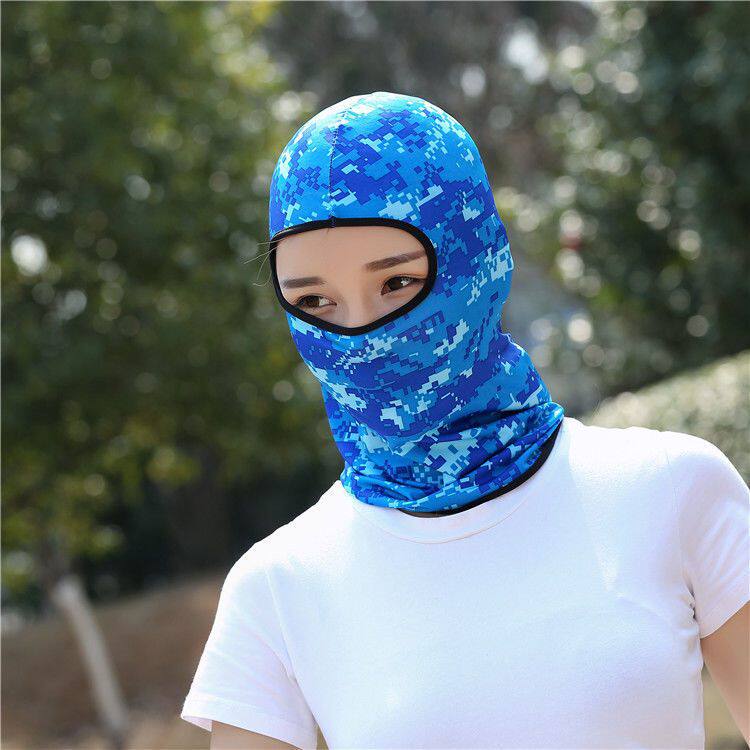 夏季冰丝防晒面罩男全脸护颈口罩女户外骑行遮阳防风尘电焊头套帽