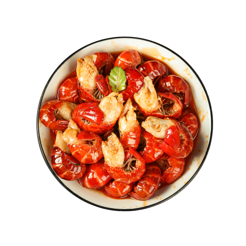 海卓鲜旗舰店麻辣龙虾尾即食罐装300g青岛麻辣小海鲜龙虾球罐头香辣熟食包邮3