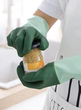 超长女冬乳胶家族冬手套小号耐磨超厚擦车黄色洗碗特大号手冬天用