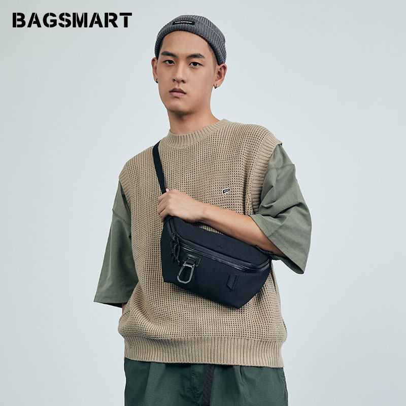 bagsmart男士单肩包男生女潮流包包 bagsmart男士包袋