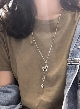 马上有钱花复古拼接卫衣项链