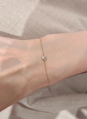 满钻小花极细手链通勤简约手饰