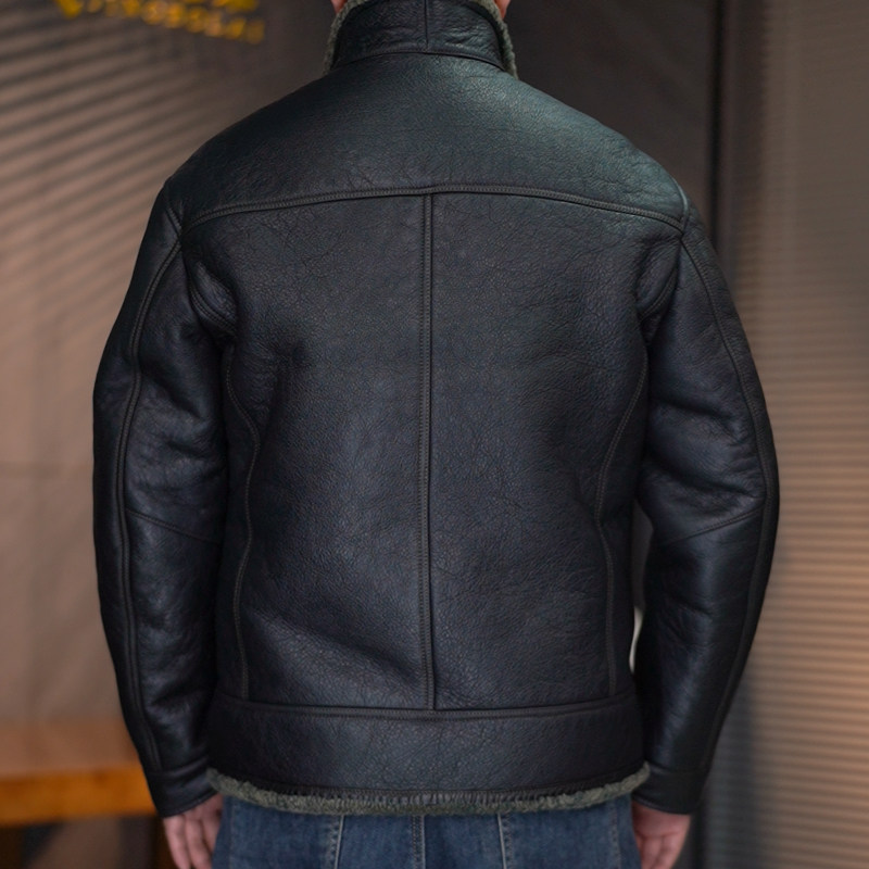 皮毛一体小西服男冬季新款系扣休闲时尚保暖复古绵羊皮外套,淘宝优惠券,粉丝福利购,淘宝优惠卷