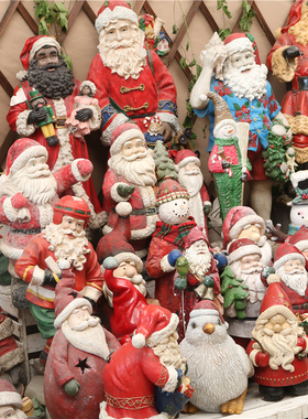 美式风园艺阳台布置圣诞节摆件