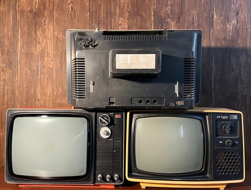 老式黑白电视机摆件装饰可播放古董怀旧老物件80后经典复古真机 - 图0