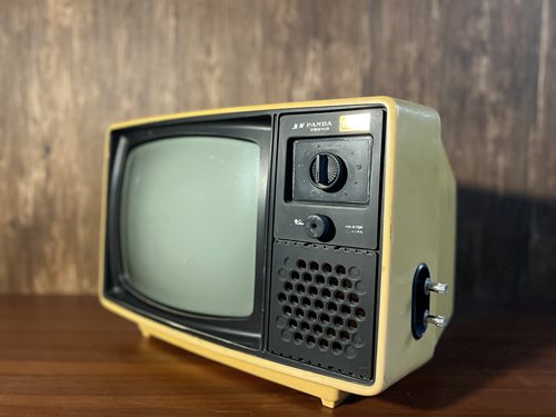 老式黑白电视机摆件装饰可播放古董怀旧老物件80后经典复古真机 - 图1