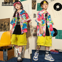 Little Child Street Dance Out of the way for girls hiphop children hip hop harbor wind graffiti shirt boy trendy performance boomer