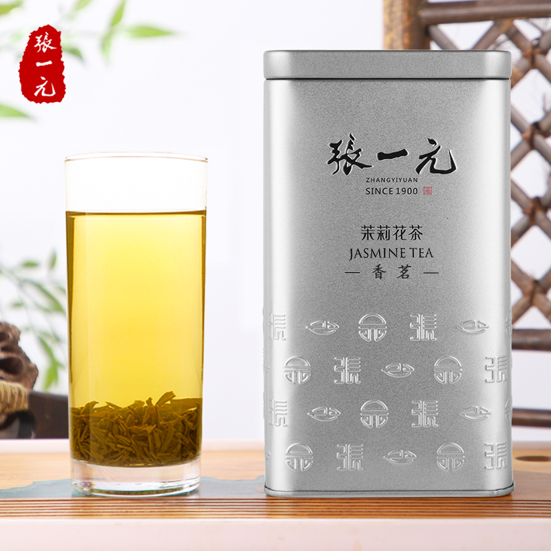 张一元茶叶特级浓香茉莉花茶银桶香茗240g/罐新茶茉莉花茶 - 图3