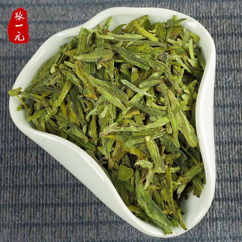 张一元茶叶2024新茶雨前豆香龙井茶嫩芽400g（200gx2罐）绿茶春茶 - 图0