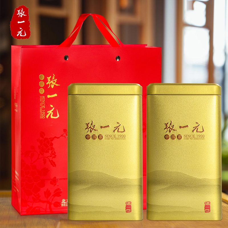 张一元茶叶2024新茶雨前豆香龙井茶嫩芽400g（200gx2罐）绿茶春茶 - 图3