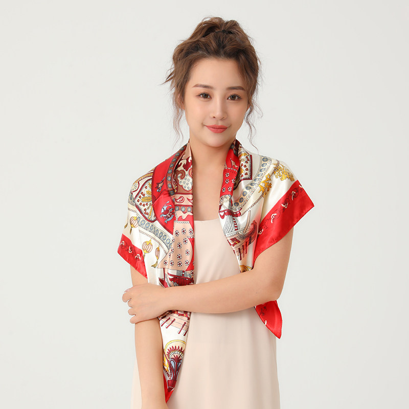 90cm大尺寸方巾杭州丝绸丝巾包头巾披肩围巾女夏季外搭春秋冬季,淘宝优惠券,粉丝福利购,淘宝优惠卷