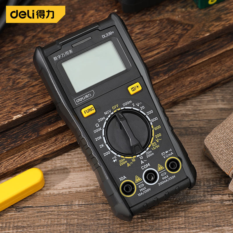 得力万用表数字高精度全自动电容表 得力科日明万用表