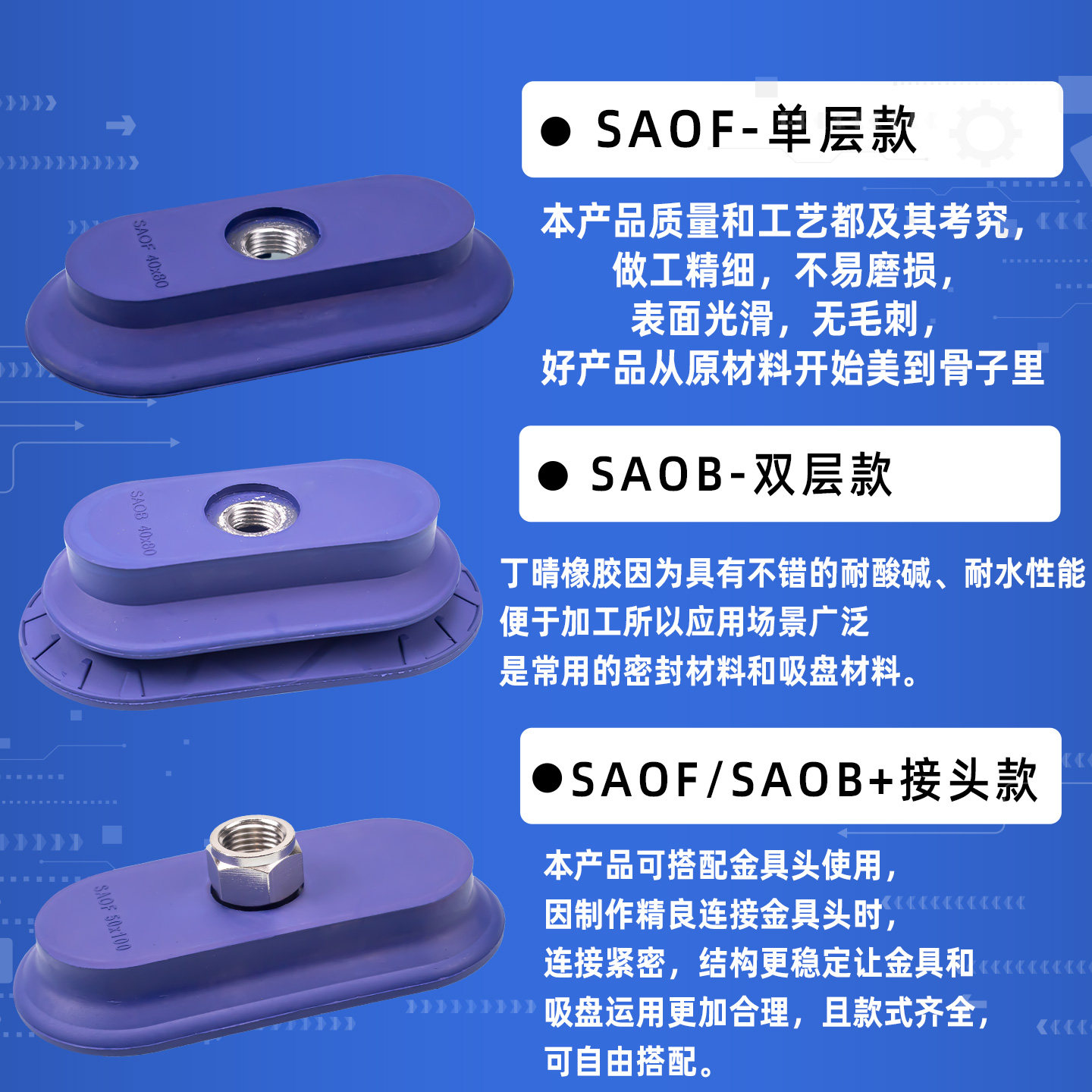 施迈茨机械手真空吸盘长条椭圆型工业气动强力吸嘴SAOF/SAOB 系列,淘宝优惠券,粉丝福利购,淘宝优惠卷