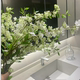 Snow willow, new style with leaves, living room flowers, spring colors, dining table flowers, simulated flowers