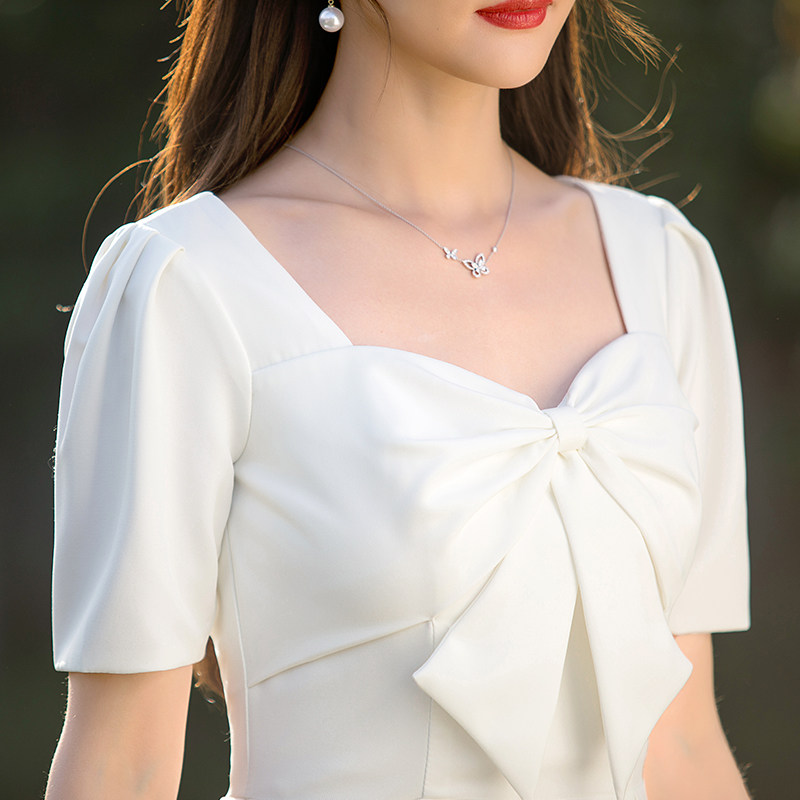 领证小白平时可穿登记日常夏连衣裙 美蓓可连衣裙