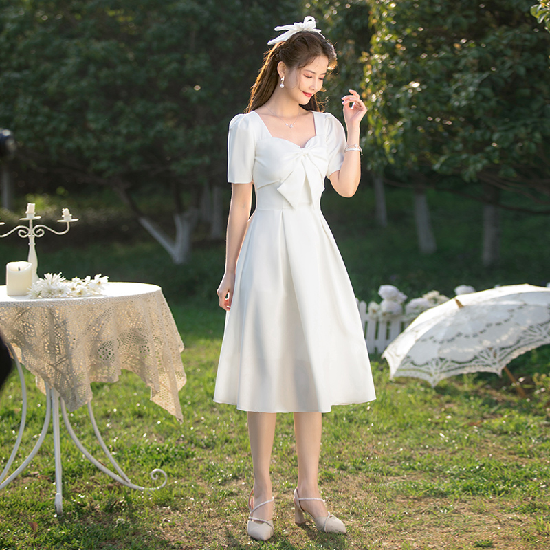 领证小白平时可穿登记日常夏连衣裙 美蓓可连衣裙