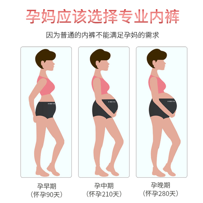 孕妇内裤女纯棉孕中晚期大码200斤可调节怀孕期专用高腰托腹裤头