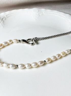 重工秋冬百搭天然巴洛克珍珠项链