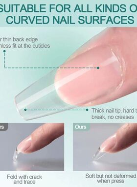 Nailpop 120pcs/box Gel X Nail Tips Medium Short Shape Almond
