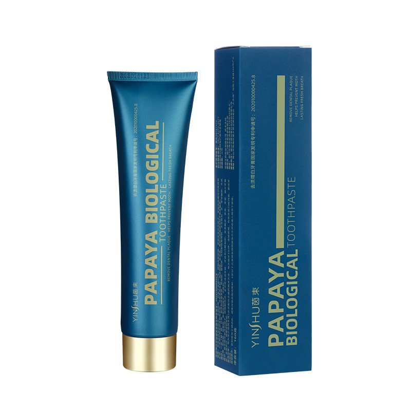 茵束木瓜生物黄牙垢亮白成人牙膏 茵束牙膏