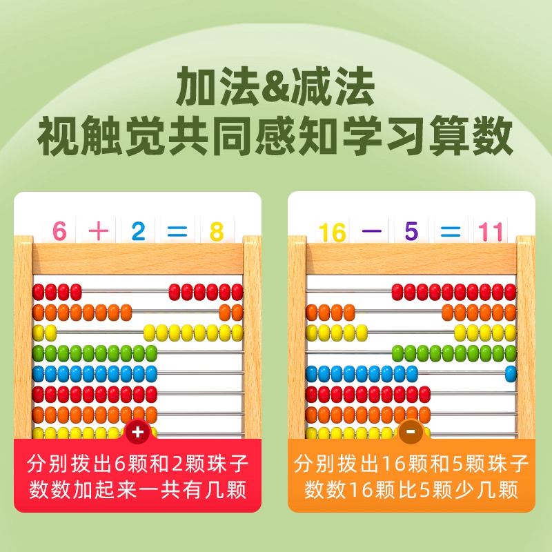 儿童算数学计算架教具神器加减法盘蒙氏幼儿园启蒙小学生算术训练 - 图1
