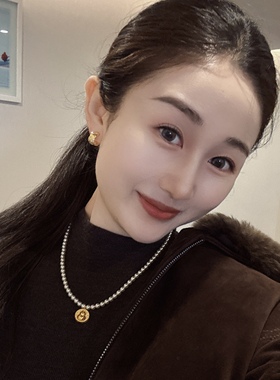 国风古法拉丝葫芦6mm珍珠项链潮