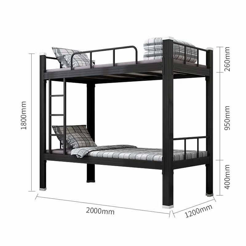 中伟（ZHONGWEI）钢制双层床上下铺铁架床寝室公寓高低床型材床20-图0