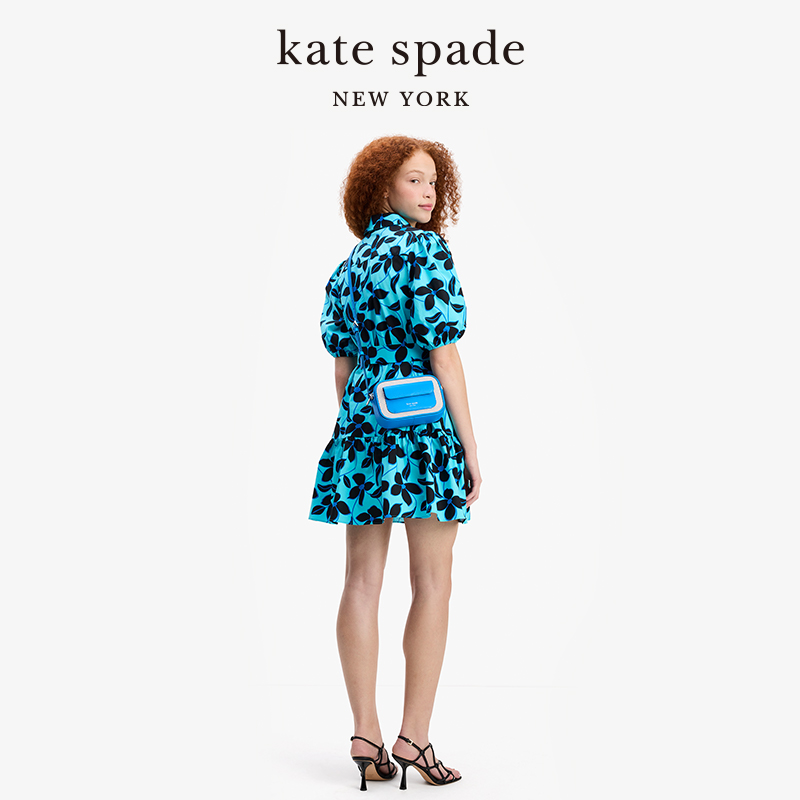 kate spade ks 花卉藤蔓系带碎花连衣裙优雅高级感轻奢女2024新款