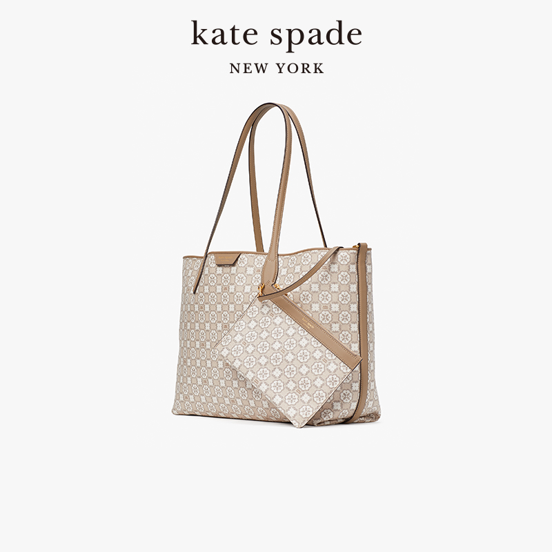 kate spade ks spade flower 中号老花单肩手提大容量托特包女