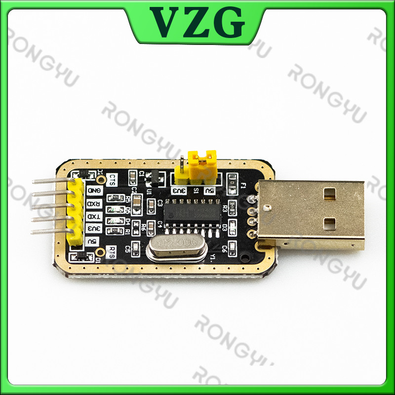 VZG USB转TTL 土豪金CH340G  USB转串口模块刷机STC下载线串口 - 图1