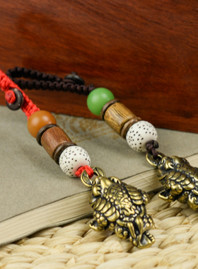 铜金蟾钥匙扣汽车挂件挂件男女随身创意黄铜铸造三脚金蟾