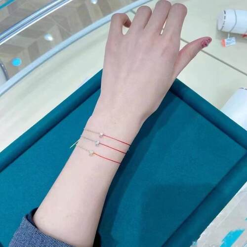 redline红绳2023新款女士Mini Pure Rabbit半绳半链兔子手链精致 - 图0