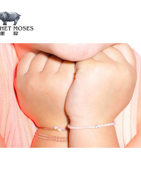 Redline/红绳白金儿童珍珠手链