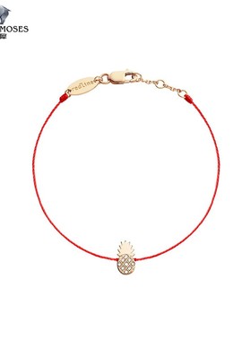 红绳女士镶钻细绳奢华手链