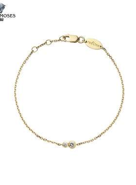 redline/红绳男士2023新款Infinite 0.15克拉圆形钻石金链制手链