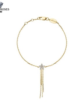 redline/红绳女士2023新款Nova 0.09克拉圆形钻石流苏金链制手链