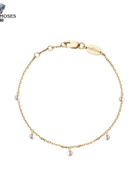 红绳女士珍珠金链制手链