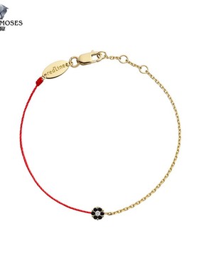 红绳女士钻石半绳半链手链