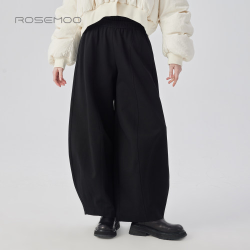 容子木ROSEMOO【商场同款】微弹干爽宽松松紧腰气球裤RSS4KP006T - 图1