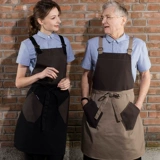 Хаки дизайнерский кофейный модный японский фартук для работы, рабочая одежда, в корейском стиле, делается под заказ