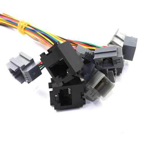 616E 623K 616M 641D水晶头插座 RJ11/RJ12/RJ45带线网络电话母座 - 图0