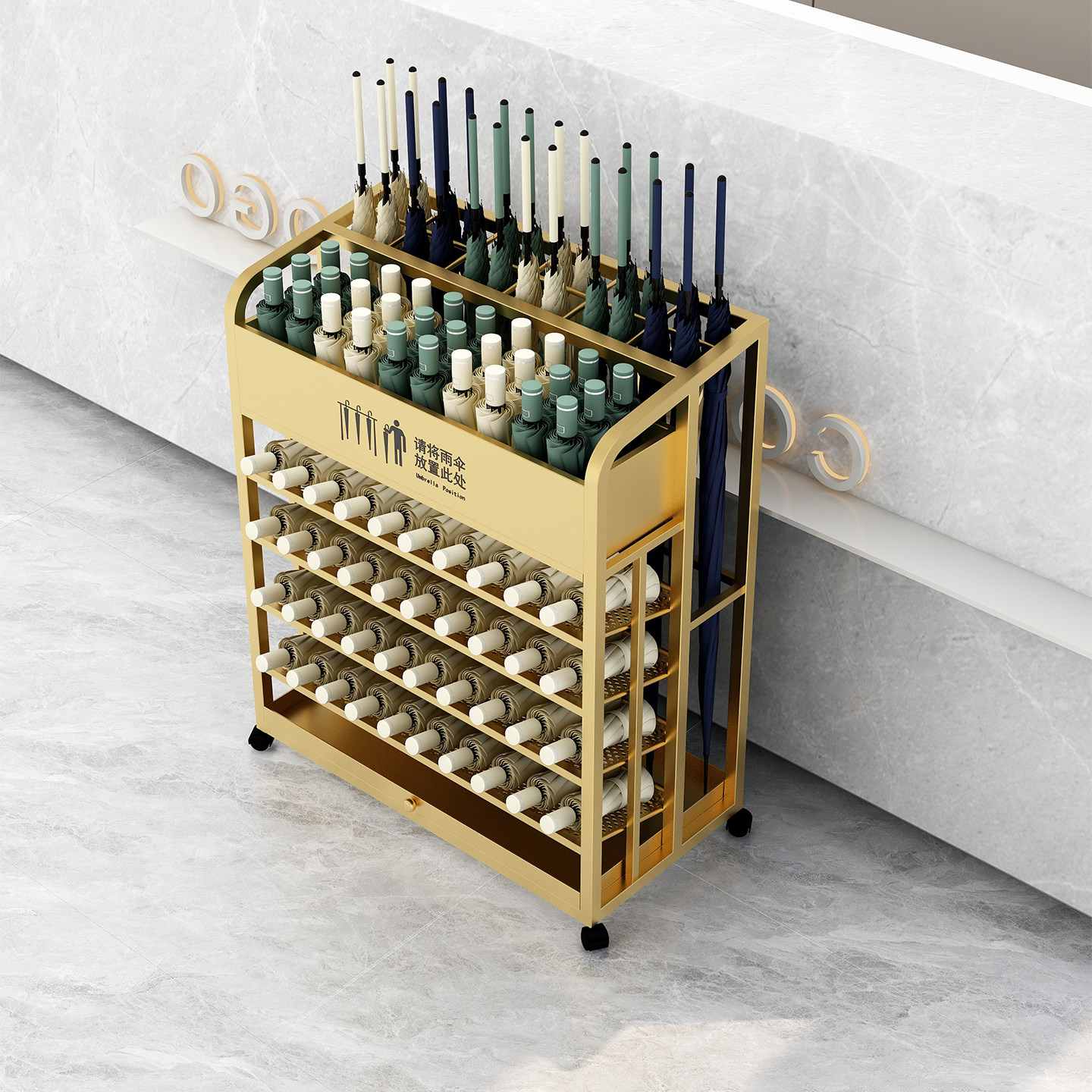 雨伞收纳架大容量酒店大堂公司教室售楼部门口商用雨伞桶定制logo,淘宝优惠券,粉丝福利购,淘宝优惠卷