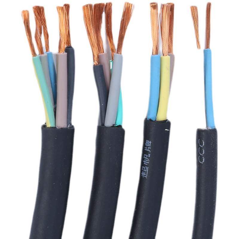 新款起帆电缆线YZ2 3 4 5芯1.5 2.5 4 6平方橡胶软线铜芯护套线电