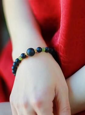 醉木樨桂花香合香珠手工编绳手链0.8cm单圈手链手工编绳配礼盒