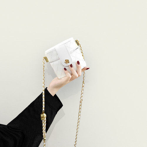 今年流行mini迷你小包包女2025新款潮夏季小包菱格链条斜挎口红包 - 图1