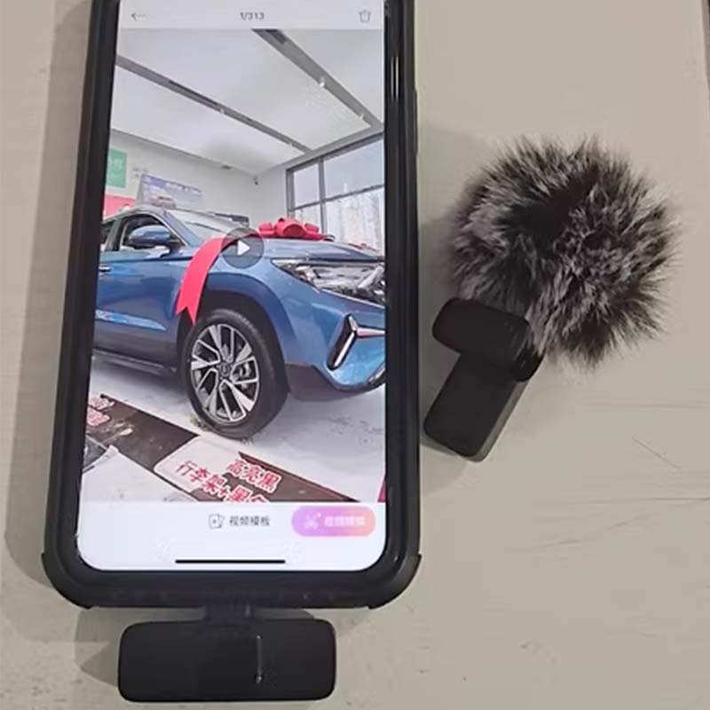 无线领夹麦克风毛毛套户外直播运动防风防喷罩海绵套保护话筒咪罩 - 图2