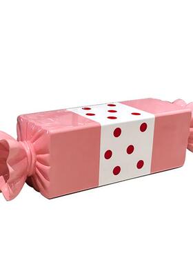 户外卡通休闲糖果座椅玻璃钢雕塑商业街游乐场潮店美陈装饰大摆件