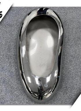 户外景观装饰创意现代金属水滴花槽定制不锈钢鹅卵石花瓶摆件雕塑